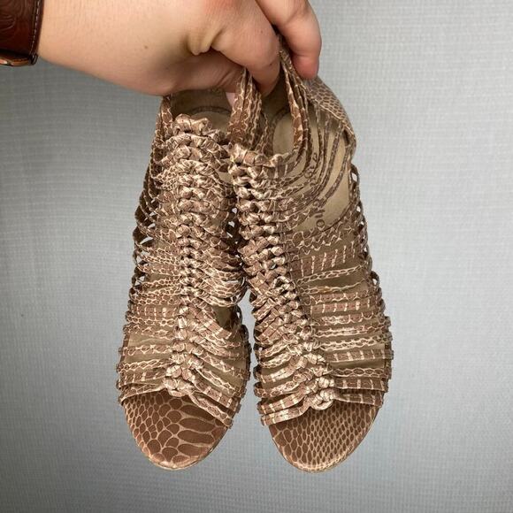 Zigi Soho‎ | Snakeskin Animal Print Wedge 6 Strappy - Picture 2 of 6